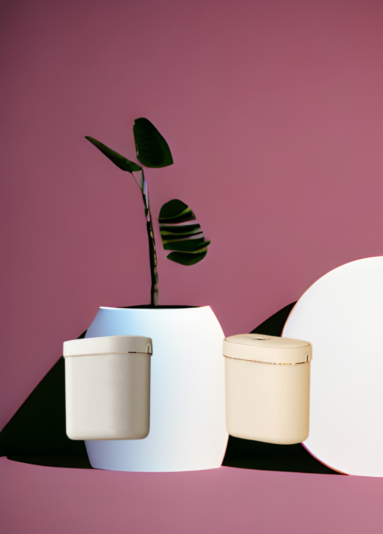 Home kitchen waste storage bin with lid