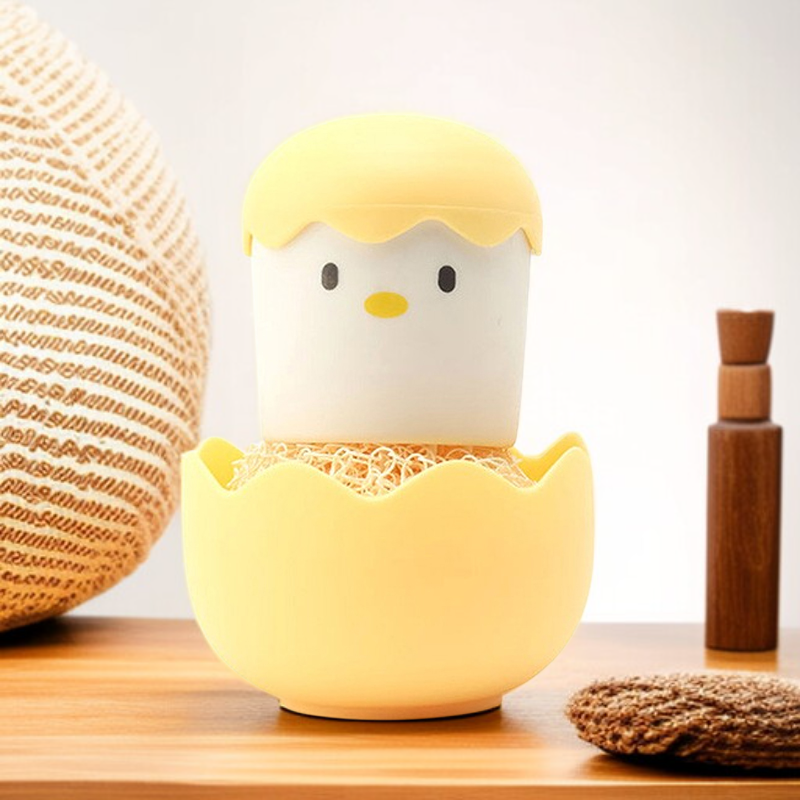 Creative Eggshell Chicken Fiber Cleaning Brush