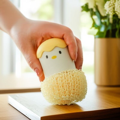 Creative Eggshell Chicken Fiber Cleaning Brush