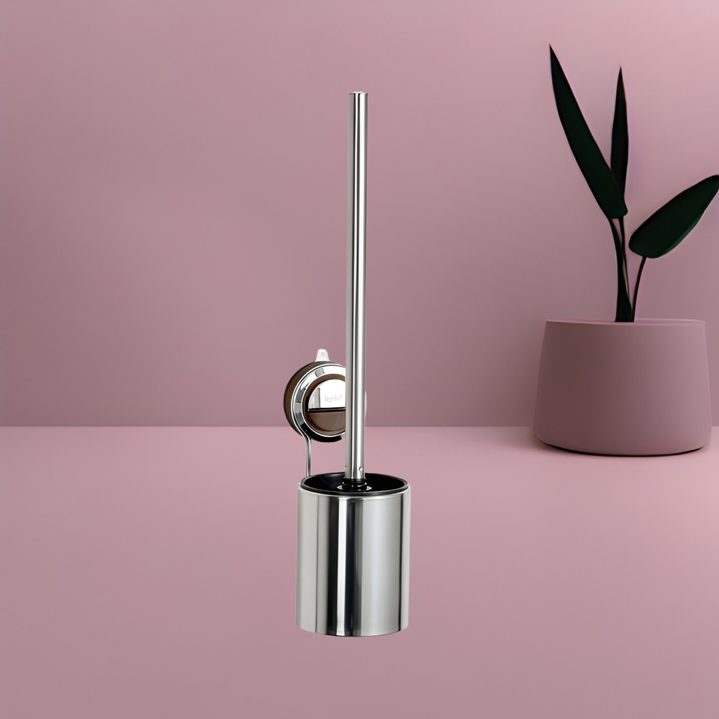 Suction cup stainless steel toilet brush household no dead angle bathroom toilet dedicated wall-moun