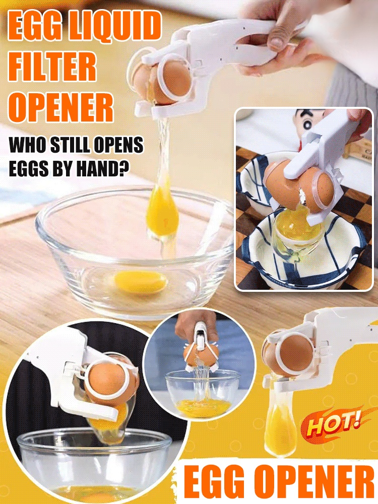 Handheld egg liquid filter opener