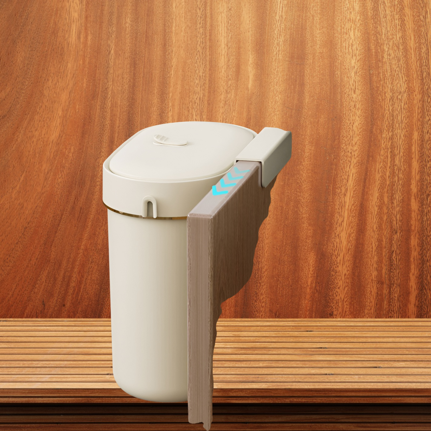 Trash can wall mounted with lid and gap kitchen trash can home high-end storage bin