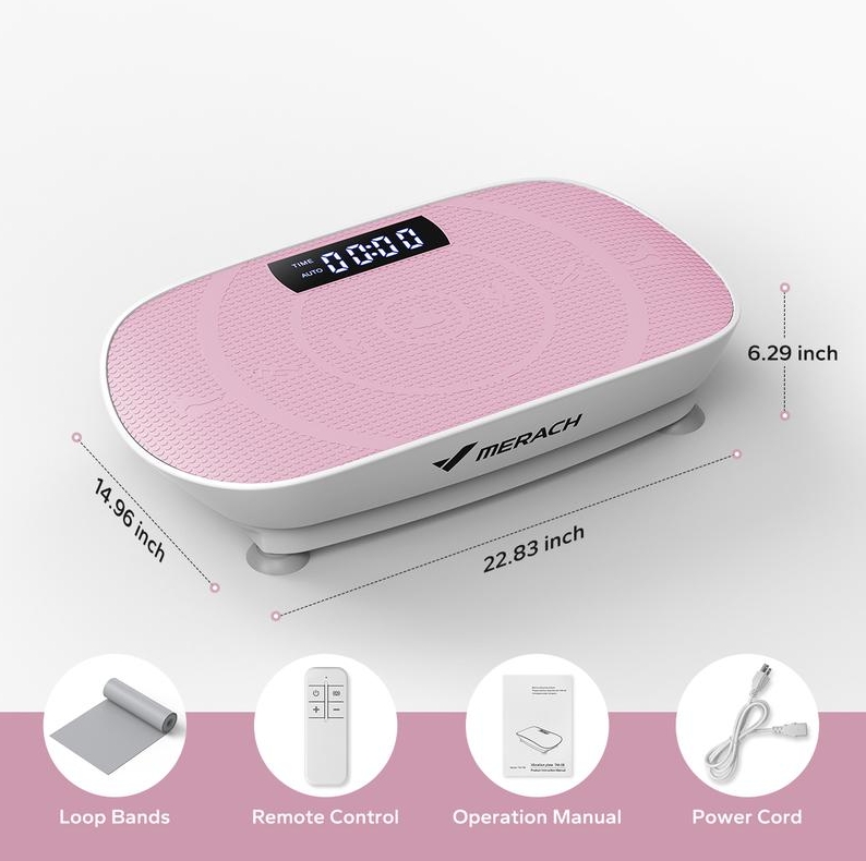 Dealsforyoudays MERACH Vibration Plate Exercise Machine, Lymphatic Drainage Machine, Whole Body Workout Vibration Platform for Wellness and Fitness Home Gym Equipment