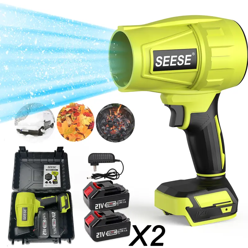🏆 50K+ SOLD! – Almost Gone-⚡2025 New  Cordless Leaf Blower Violent TurboFan,BrushlessPure Copper Motor Jet Fan With Battery,CordlessTurbo Super Power Air Duster, Handheld PowerfulDryer for Car,Car Drying after Wash, SnowRemoval