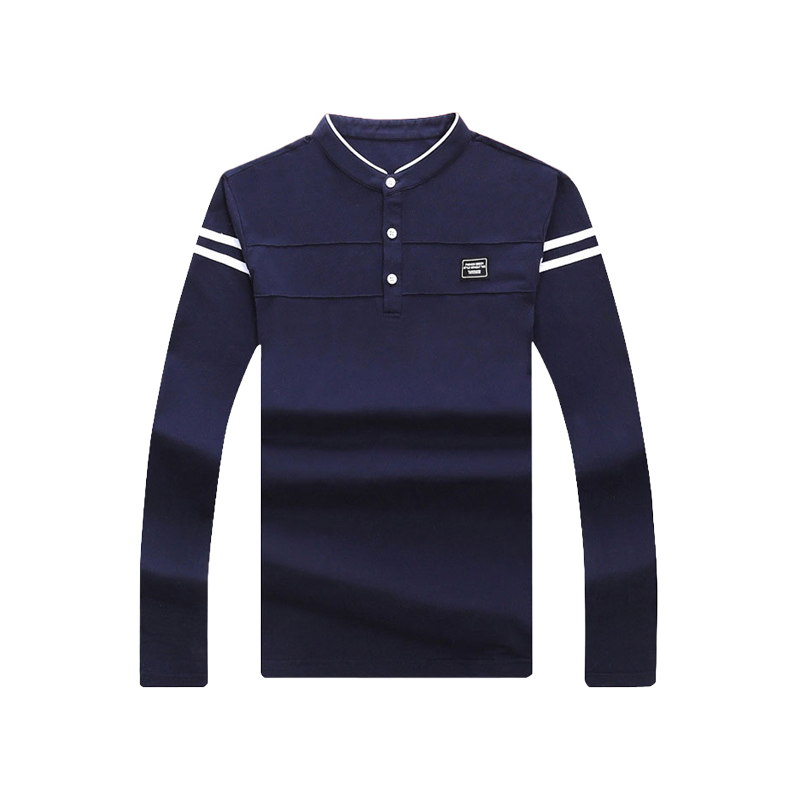 [Genuine product] Thin Stand-collar long sleeve T-shirt for Men