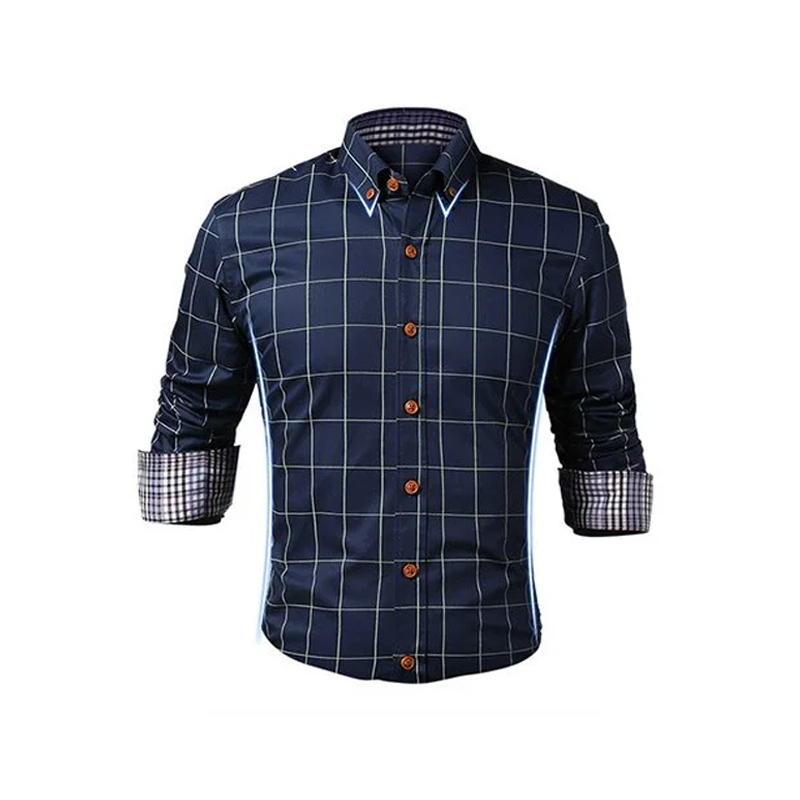Men‘s Fashion Plaid Cotton Shirt