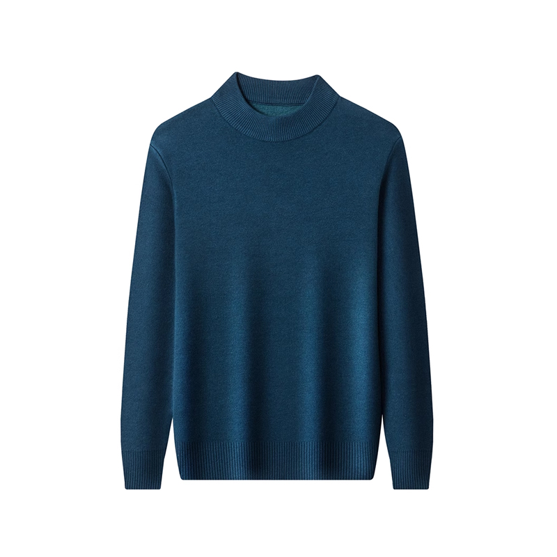 Men‘s Basic Half-High Neck Knitted Shirt