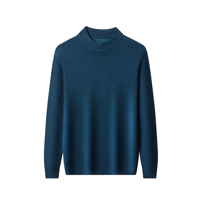 Men‘s Basic Half-High Neck Knitted Shirt