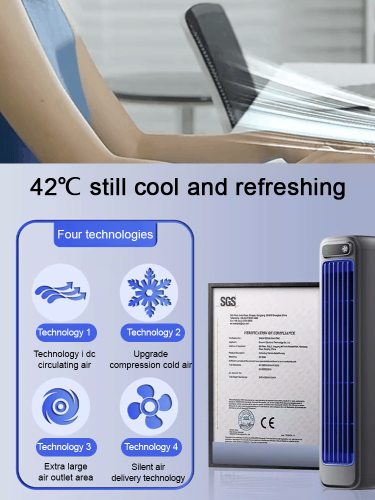 Small air conditioner with hanging screen🍃Full-room cooling gentle 360° airflow eliminates hot spots for even comfort. 