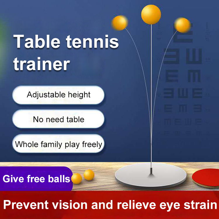 Hot selling elastic flexible shaft table tennis trainer✅No need to pick up the ball repeatedly, easily train reaction and concentration.