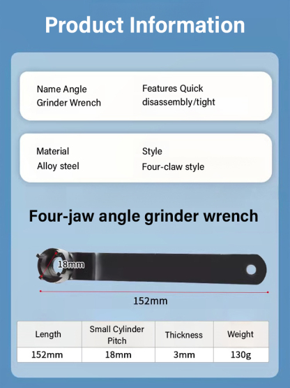 Multifunctional four-claw angle grinder wrench