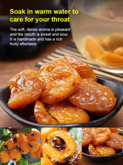 Dried Pei Pa Koa with Bamboo Salt (Pure Natural)It has a smooth taste, a sweet and sour taste, and a rich apricot fragrance, and is known as "natural insulin".