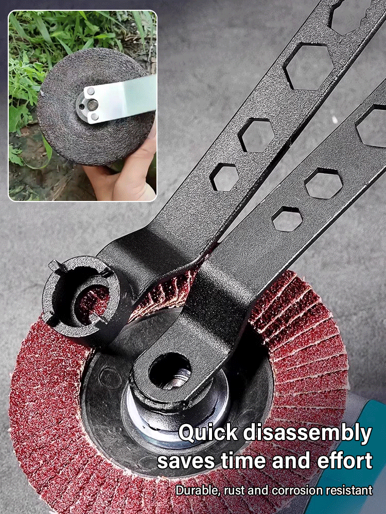 Multifunctional four-claw angle grinder wrench