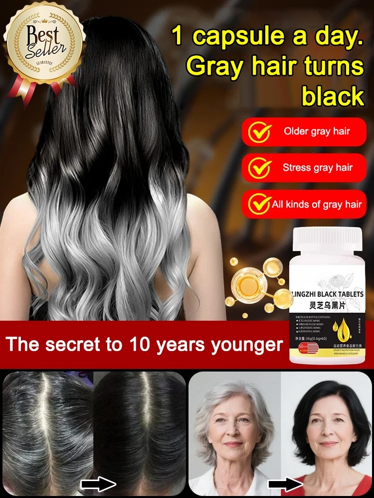 【One pill a day for a black head】Ganoderma Lucidum Black Tablets