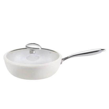 Ceramic Glazed Non-Stick Cookware 🥘Fry/deep-fry/stew/stir-fry all in one pan, 🍳easily make the taste of childhood