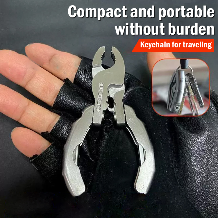 Mini Multi-Purpose Pliers Stainless Steel 9-in-1 Turtle Back Pliers