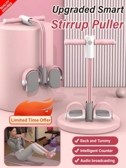Upgraded Smart Stirrup Puller✅ [Black Technology Fitness Experience] ✔ Intelligent resistance adjustment, both novices and experts can easily get started