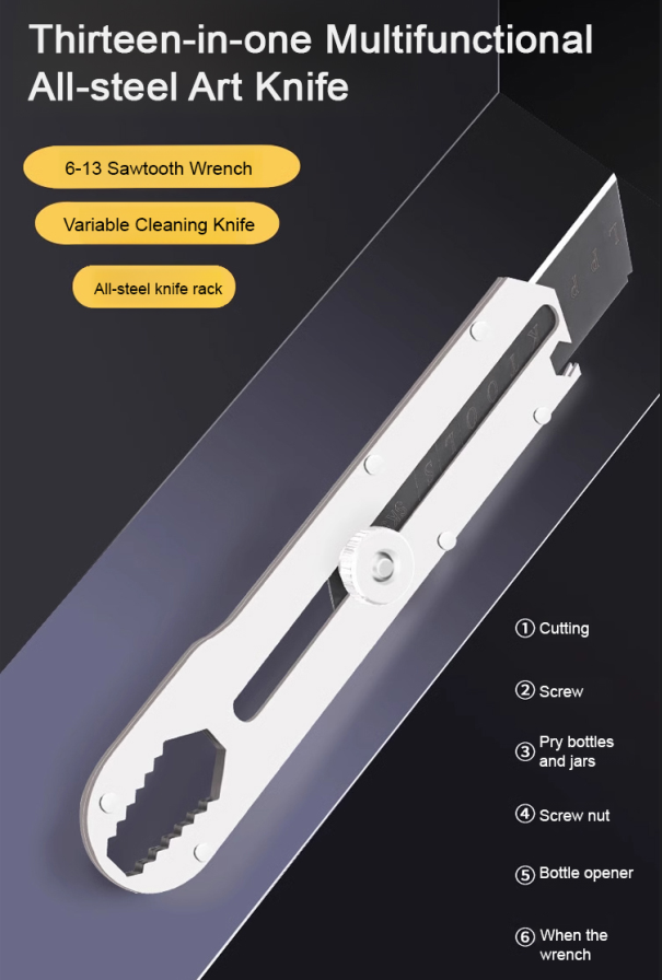 Ten-in-one multifunctional all-steel utility knife✅Multi-function ✅Sharp and durable ✅Must-have at home