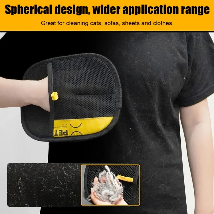 Two-way pet static hair removal gloves