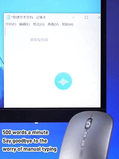 [Can type 500 words in one second] Black technology voice dual-mode mouse ✅A new generation of wireless productivity.