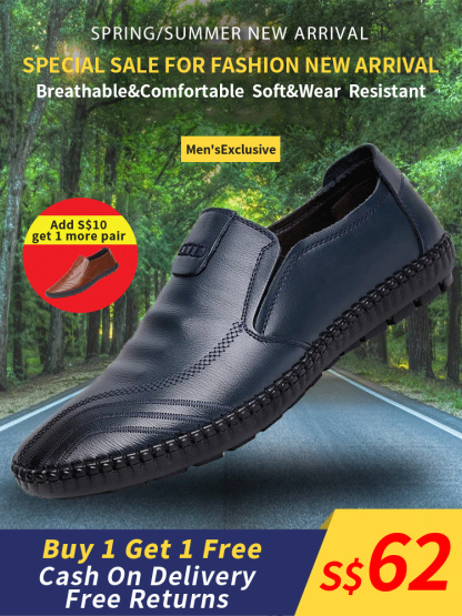 Genuine leather business men‘s shoes