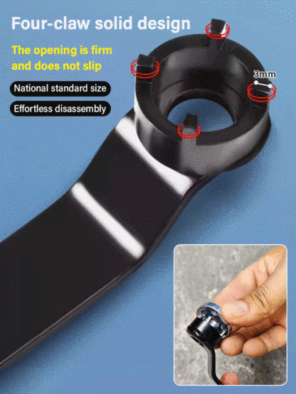 Multifunctional four-claw angle grinder wrench
