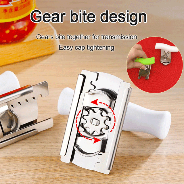 Labor-saving adjustable jar opener✅Essential labor-saving gadget for home. Can open large and small bottles. Will not damage the bottle