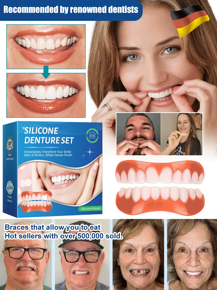 🦷Perfect dentures, Just like your real teeth, you can eat it anytime, hot, cold, sour or sweet.