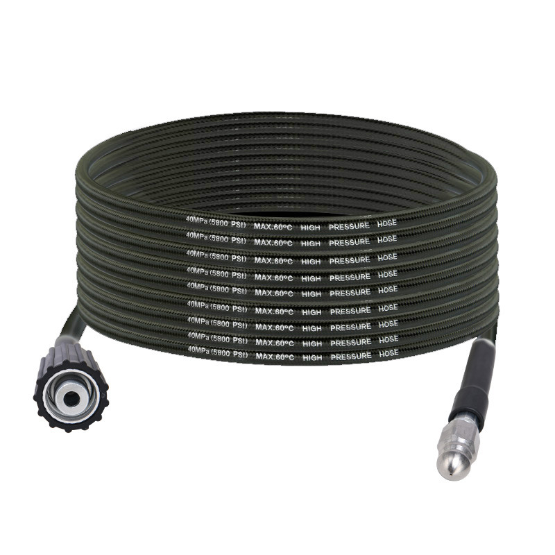 "One Flush Clean" Water Rat Nozzle High-Pressure Drain Cleaning Set