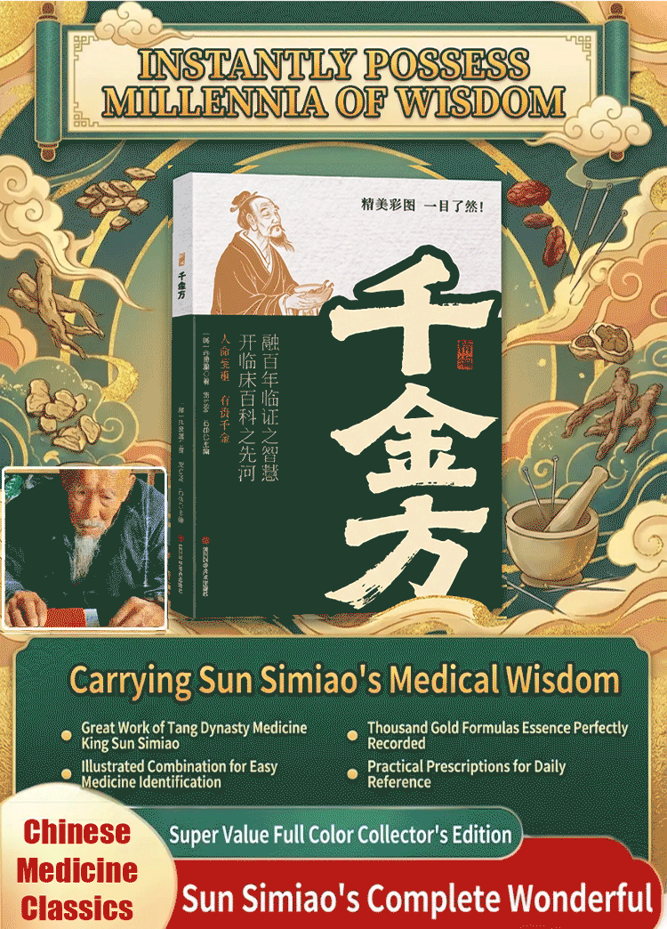 The meticulously compiled book "Essential Prescriptions Worth a Thousand Gold Pieces" by Sun Simiao,