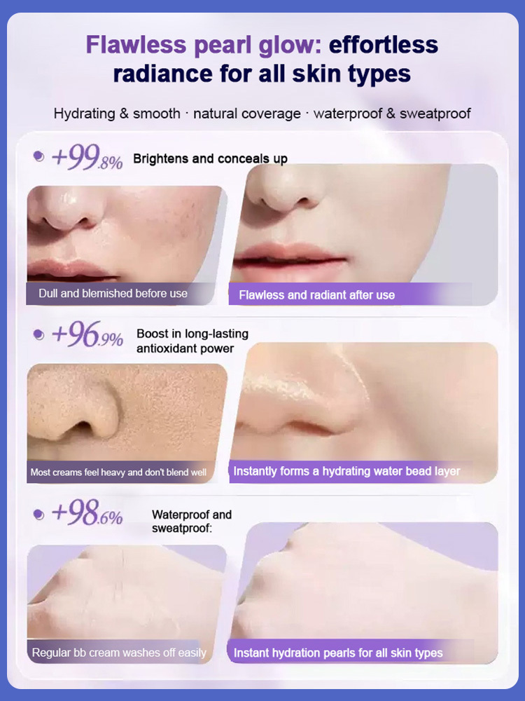 Suitable for all skin types: Yapin Water Light Pearl Bare Cream