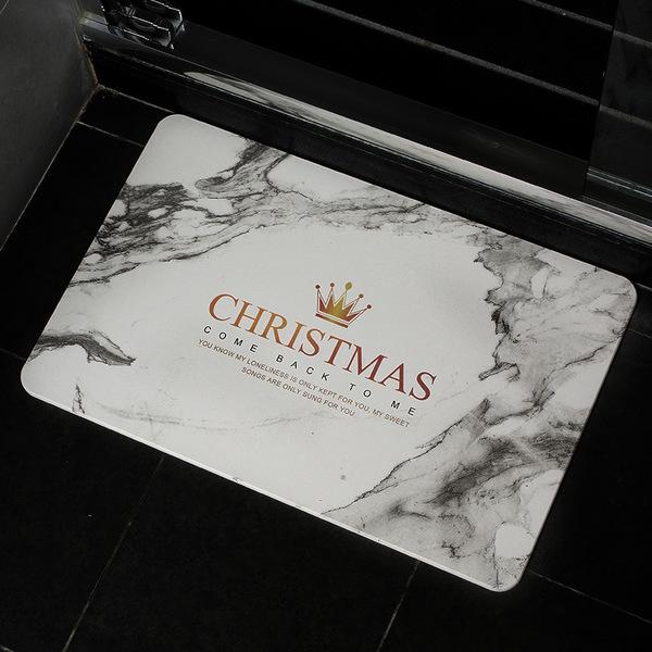 Marble Pattern Diatomaceous Earth Bath Mat