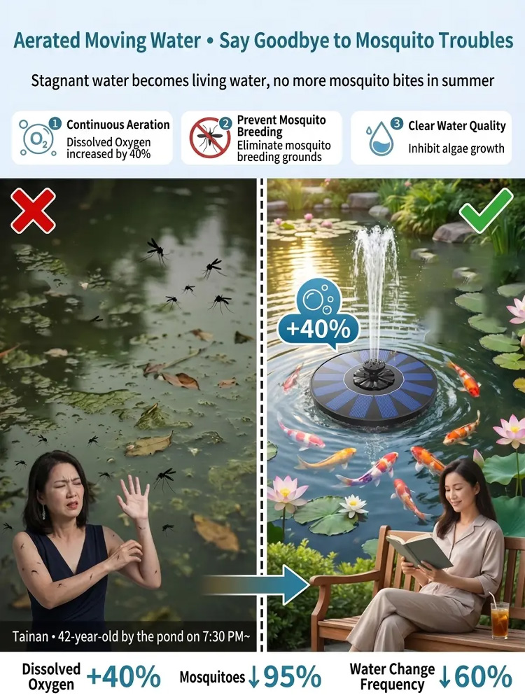 Solar Oxygenating Fountain Pump