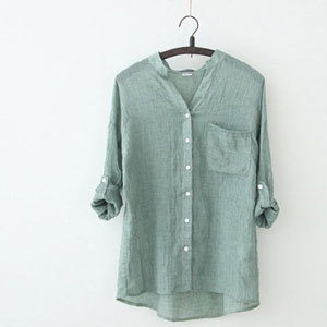 Cotton and linen shirt