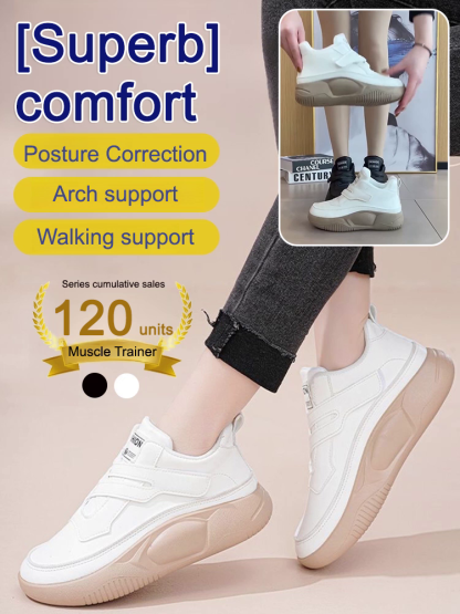 Cross Velcro platform high-top women's shoes