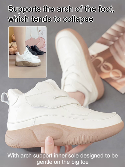 Cross Velcro platform high-top women's shoes