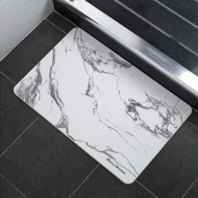 Marble Pattern Diatomaceous Earth Bath Mat