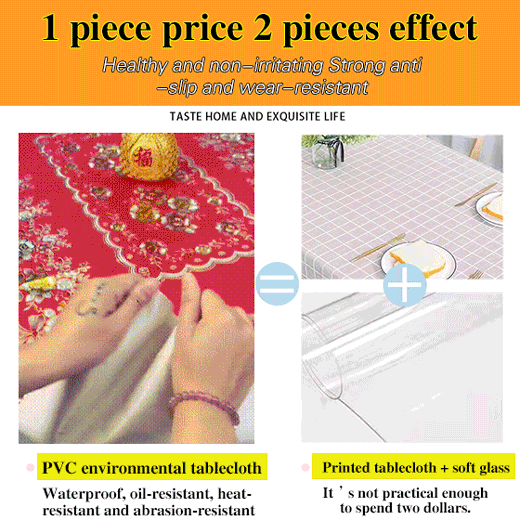 Red Hot Gold Tablecloth