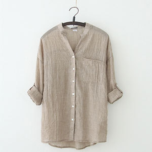 Cotton and linen shirt