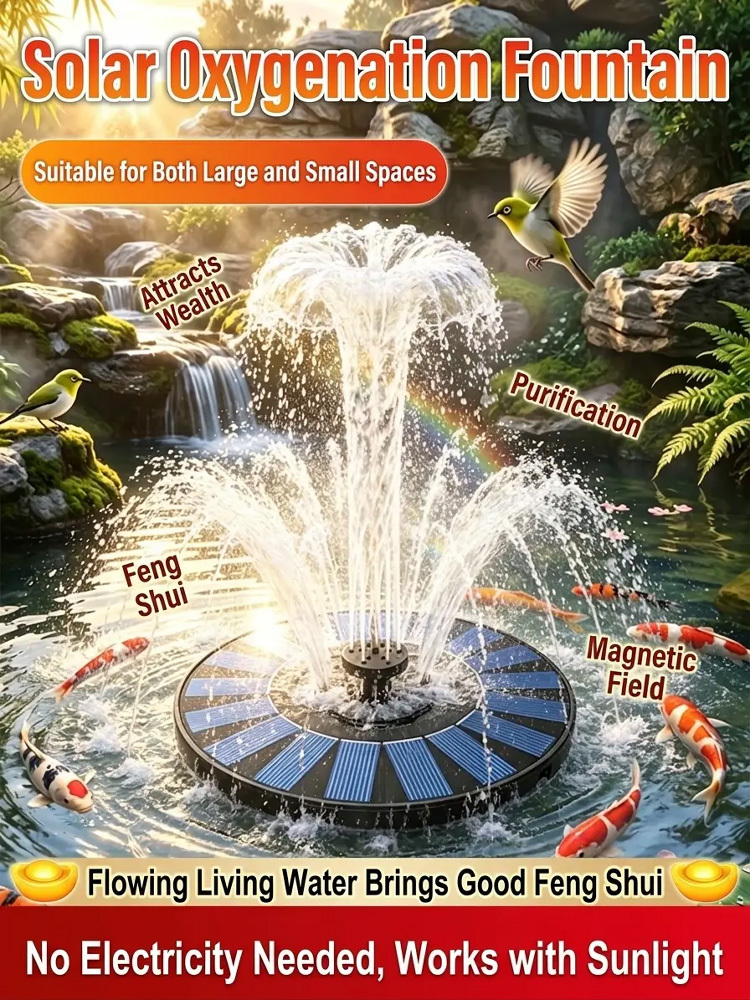 Solar Oxygenating Fountain Pump