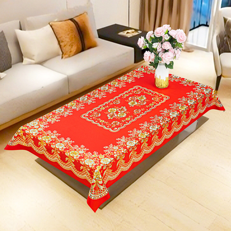 Red Hot Gold Tablecloth