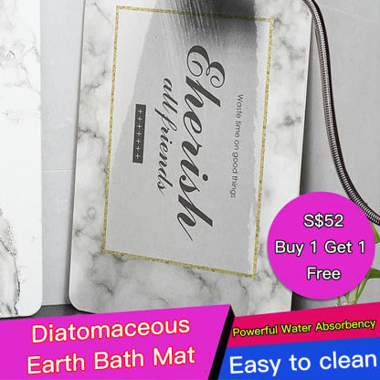 Marble Pattern Diatomaceous Earth Bath Mat
