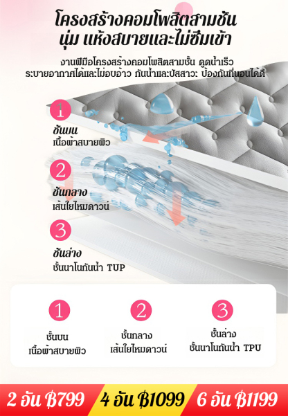 ปลอกหมอนกันเชื้อราและเหงื่อ