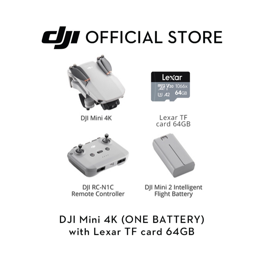 DJI Mini 4K - Light & Portable Camera Drone Under 249g | 4K/30fps High Quality Footage