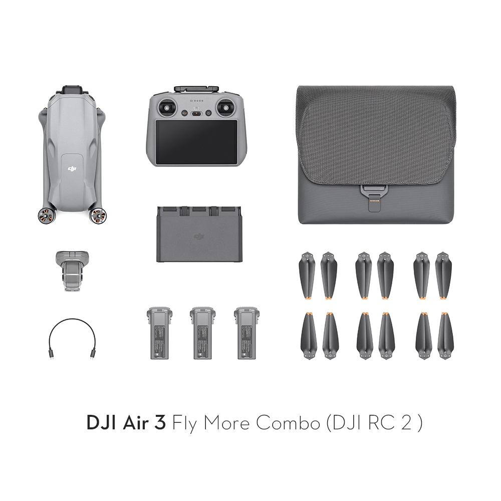 DJI Air 3 - Camera Drone | Medium Tele & Wide-Angle | Dual Primary Cameras | 46-Min Max Flight Time