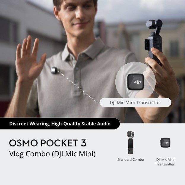 DJI Osmo Pocket 3 - Handheld 1-Inch CMOS & 4K/120fps | 2-Inch Rotatable Screen