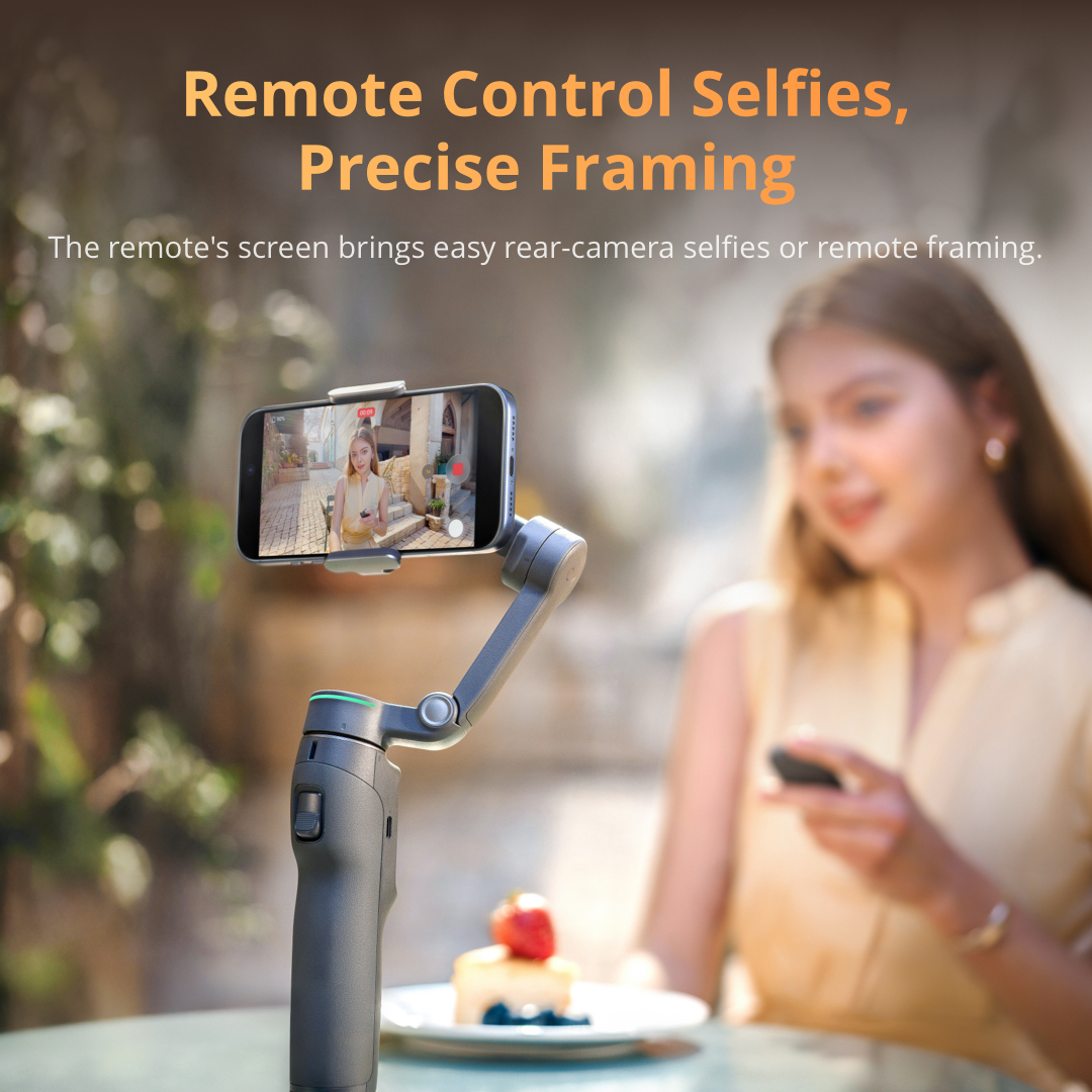 DJI Osmo Mobile 8P - 3 Axis Gimbal | Subject Tracking | Extension Rod Tripod | 10 Hour Battery