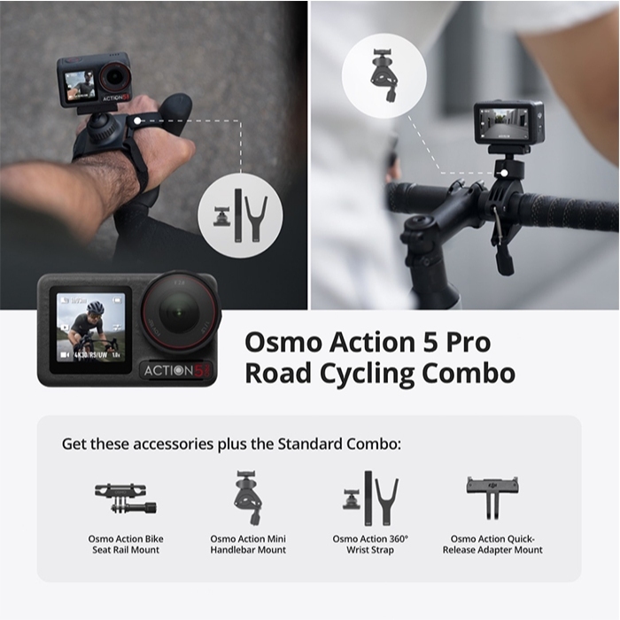 DJI Osmo Action 5 Pro - New Gen 1/1.3" sensor | Subject Tracking | 32x Slow Motion |