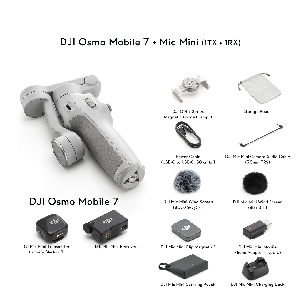 [NEW] DJI Osmo Mobile 7 Series - Handheld Gimbal | 3Axis Stabilization | 10hr Battery Life