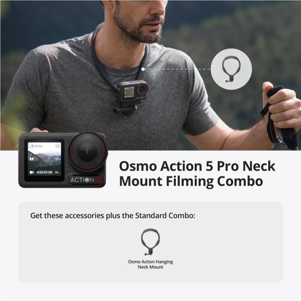 DJI Osmo Action 5 Pro - New Gen 1/1.3" sensor | Subject Tracking | 32x Slow Motion |